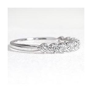 指輪 レディース ピンキーリング プラチナ ダイヤモンド リング エタニティリング 10石 0.30ct Pt900 ピンキーリング 指輪 注文製作 ギフト 受注 爆買の画像