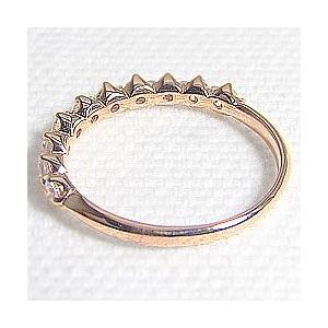 指輪 レディース ピンキーリング エタニティリング ダイヤモンド 10石 0.30ct ピンクゴールドK18 指輪 注文製作 プレゼント ギフト 受注 爆買の画像