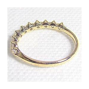 指輪 レディース ピンキーリング エタニティリング ダイヤモンドリング 10石 0.30ct イエローゴールドK18 指輪 18金 注文製作 プレゼント ギフト 受注 爆買の画像