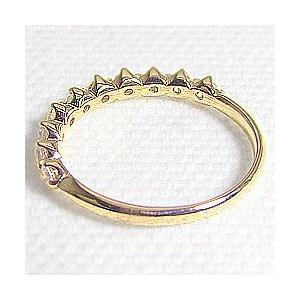 指輪 レディース ピンキーリング エタニティリング ダイヤモンドリング 10石 0.30ct イエローゴールドK18 指輪 注文製作 プレゼント ギフト 受注 爆買の画像