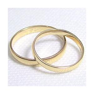 結婚指輪 平甲丸 18金 ペアリング イエローゴールドK18 マリッジリング