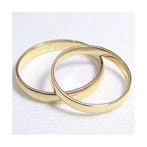 結婚指輪 平甲丸 マリッジリング イエローゴールドK10 ペアリング 2本セット 受注 爆買の画像