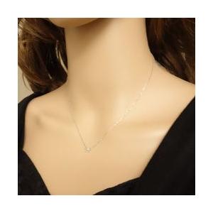ネックレス レディース 可愛い ビーズ リボンネックレス プラチナペンダント プチアクセサリー Pt900 Pt850 注文製作 プレゼント ギフト 受注 爆買の画像