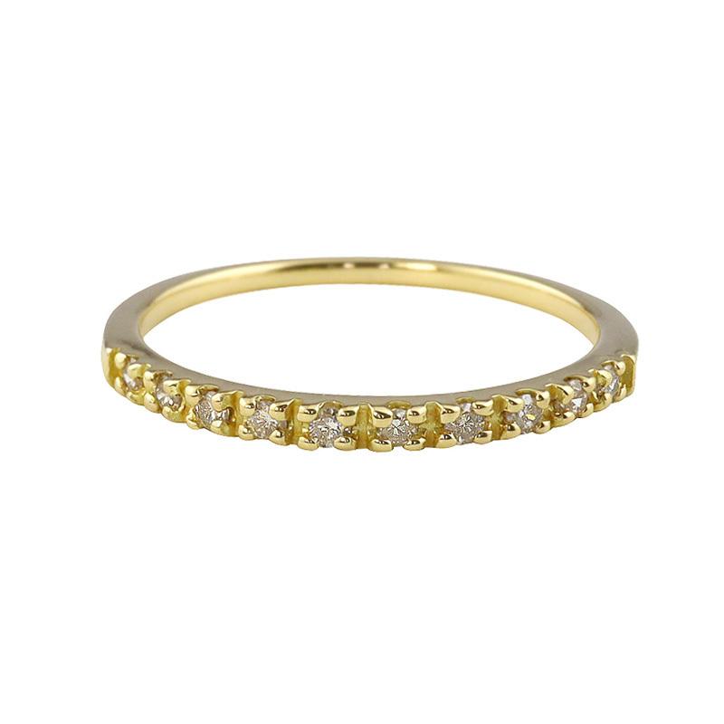 エタニティリング ダイヤモンド リング 18金 10石 0.10ct K18 ピンキーリング 指輪 レディース 18k 4月誕生石 注文製作 プレゼント ギフト 受注 爆買の画像