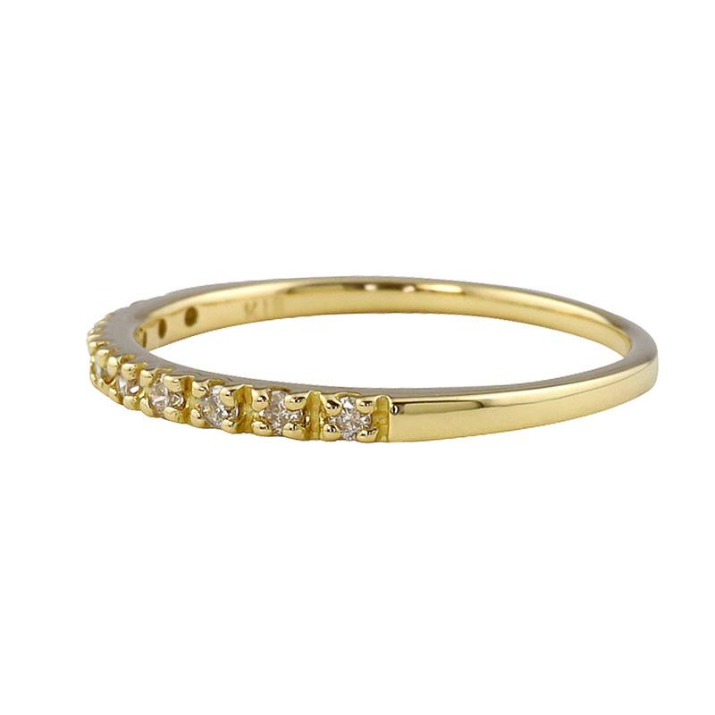 エタニティリング ダイヤモンド リング 18金 10石 0.10ct K18 ピンキーリング 指輪 レディース 18k 4月誕生石 注文製作 プレゼント ギフト 受注 爆買の画像