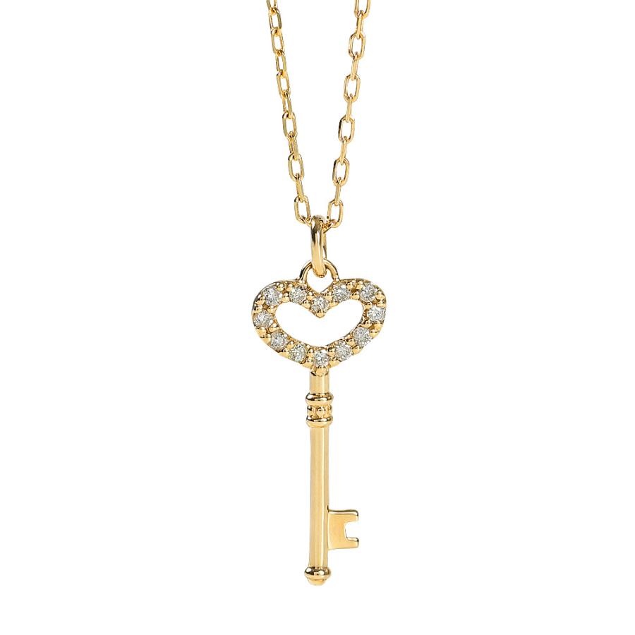 Jewelry i ネックレス レディース キー ペンダント 18金