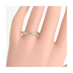 結婚指輪 羽 フェザー マリッジリング ゴールドK10 ペアリング 2本セット 受注 爆買の画像