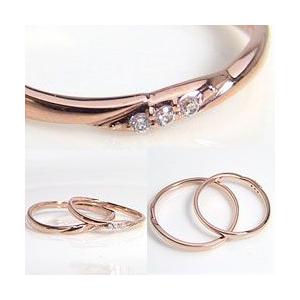 結婚指輪 ダイヤモンド デザインリング 10金 ペアリング マリッジリング カップル 安い 注文製作 プレゼント ギフト 受注 爆買の画像