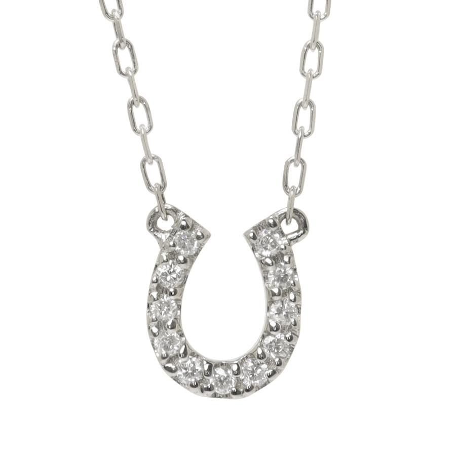 Jewelry i（ジュエリーアイ） プラチナ 馬蹄 ネックレス ダイヤモンド