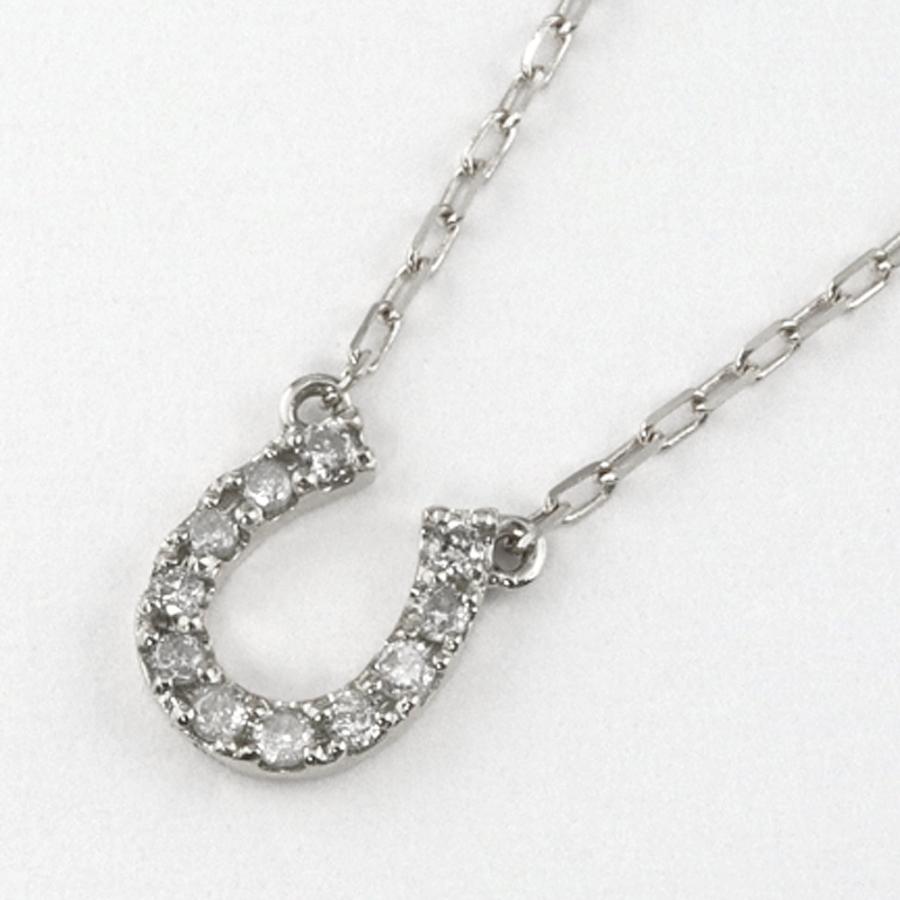 Jewelry i（ジュエリーアイ） プラチナ 馬蹄 ネックレス ダイヤモンド