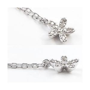 Jewelry i ネックレス レディース プラチナ フラワーネックレス  