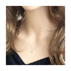 Jewelry i ネックレス レディース プラチナ フラワーネックレス  