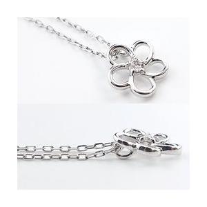 Jewelry i（ジュエリーアイ） プラチナ フラワーネックレス 一粒