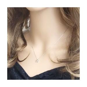 Jewelry i（ジュエリーアイ） プラチナ フラワーネックレス 一粒