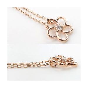 Jewelry i（ジュエリーアイ） フラワー ネックレス 一粒 ダイヤモンド