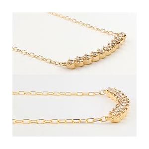 ラインネックレス ダイヤモンドネックレス 10金 10ストーン ペンダント 10石 K10 注文製作 プレゼント ギフト 受注 爆買の画像