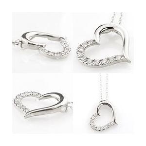 オープンハート プラチナ ネックレス ダイヤモンド ペンダント 10ストーン 10石 Pt900 Pt850  ネックレス レディース 注文製作 プレゼント ギフト 受注