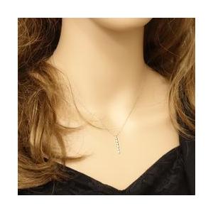 プラチナ ネックレス ダイヤモンド ペンダント ストレート 縦長 Iライン Pt900 Pt850 注文製作 プレゼント ギフト 受注 爆買の画像