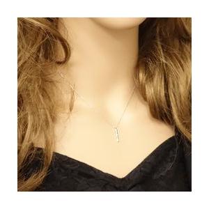 プラチナ ネックレス ダイヤモンド ペンダント ストレート 縦長 Iライン Pt900 Pt850 注文製作 プレゼント ギフト 受注 爆買の画像