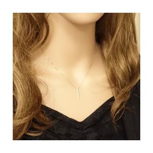プラチナ ネックレス ダイヤモンド トリロジー ミル打ち ストレート 縦長 Iライン Pt900 Pt850 注文製作 プレゼント ギフト 受注 爆買の画像
