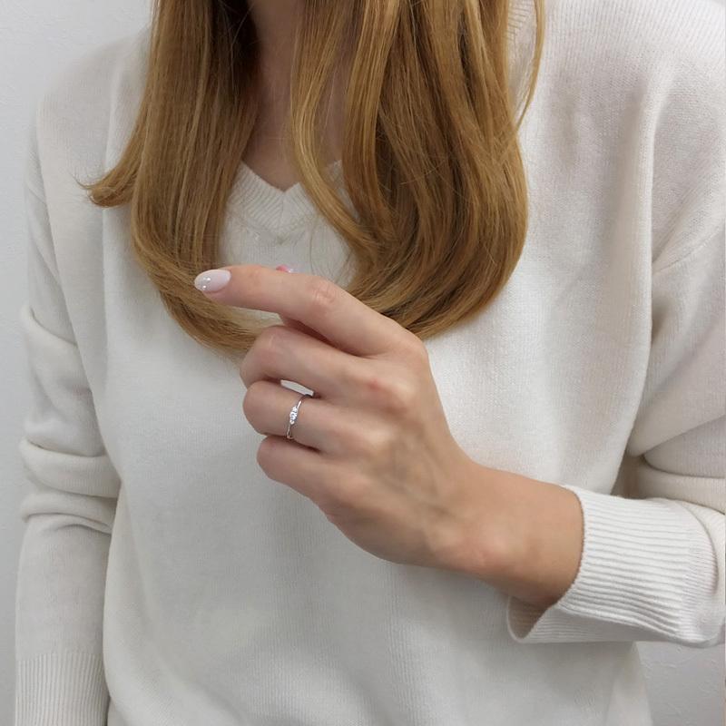 Jewelry i（ジュエリーアイ） 指輪 レディース ピンキーリング スリー 