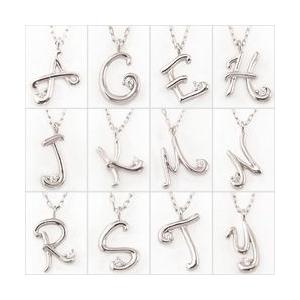 ネックレス レディース イニシャル ネックレス ネーム プラチナ ダイヤモンド ペンダント Pt900 Pt850 ローマ字 アルファベット 注文製作 プレゼント 受注 爆買の画像