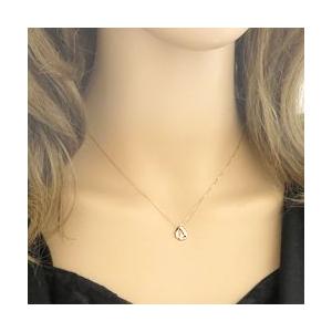 ネックレス レディース ドロップ ネックレス 18金 一粒ダイヤモンド しずく ツユ ペンダント ゴールド K18 注文製作 プレゼント ギフト 受注 爆買の画像