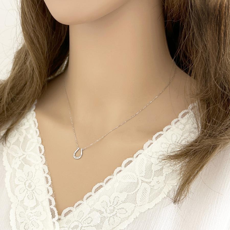 Jewelry i ネックレス レディース 馬蹄ネックレス ホースシュー 18金  