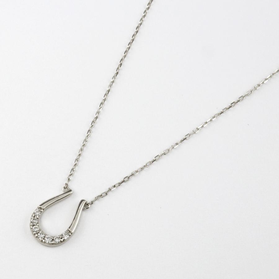 馬蹄 ネックレス ダイヤモンド ホースシュー 18金 ネックレス 7石 ペンダント レディース ゴールド K18 注文製作 プレゼント ギフト 受注 爆買の画像