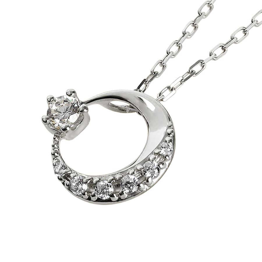 Jewelry i（ジュエリーアイ） ムーン ネックレス ダイヤモンド