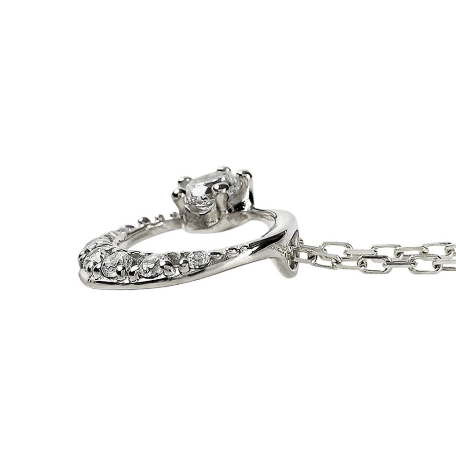 Jewelry i ネックレス レディース ムーンネックレス ダイヤモンド 