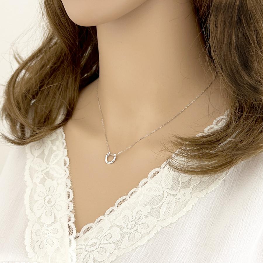 馬蹄 ネックレス ネックレス レディース プラチナ ダイヤモンド 5石 ホースシュー Pt900 Pt850 アズキチェーン 注文製作 プレゼント ギフト 受注 爆買の画像