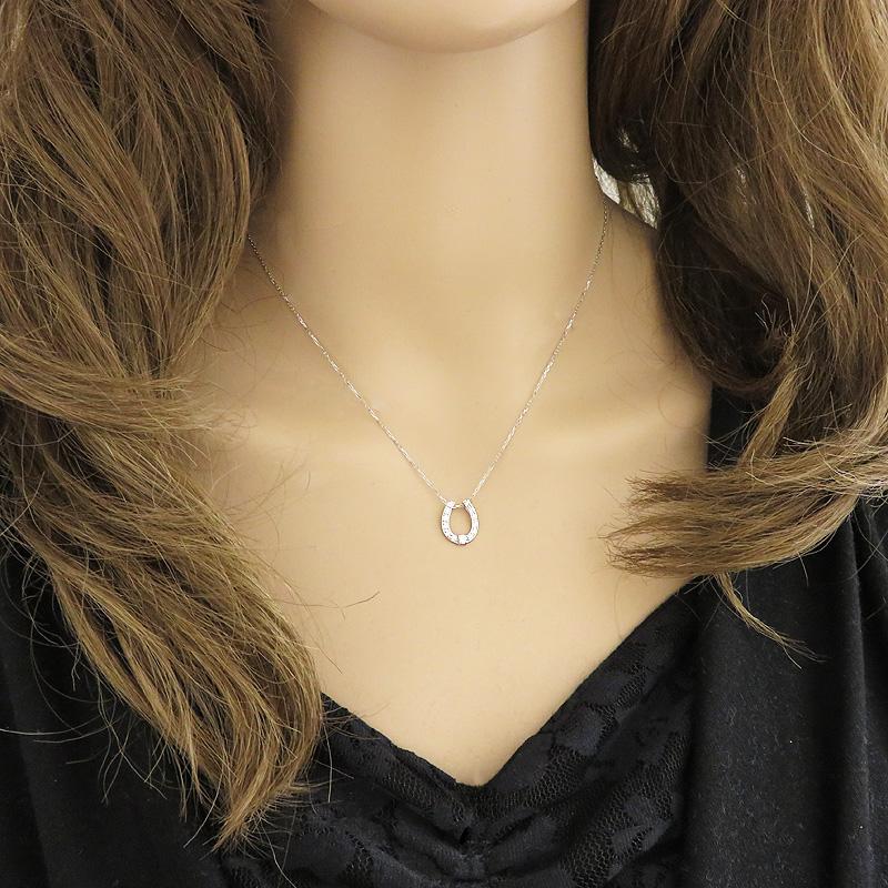 馬蹄 ネックレス 18金 ダイヤモンド ホースシュー ペンダント ネックレス レディース 豪華 ゴールド K18 注文製作 プレゼント ギフト 受注 爆買の画像