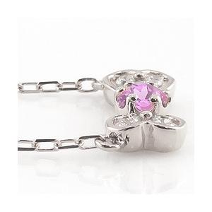 Jewelry i（ジュエリーアイ） ピンクトルマリン リボン ネックレス