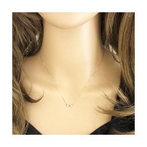 Jewelry i（ジュエリーアイ） ガーネット リボン ネックレス ハート