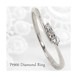Jewelry i（ジュエリーアイ） プラチナ ダイヤモンド リング 3石 Pt900