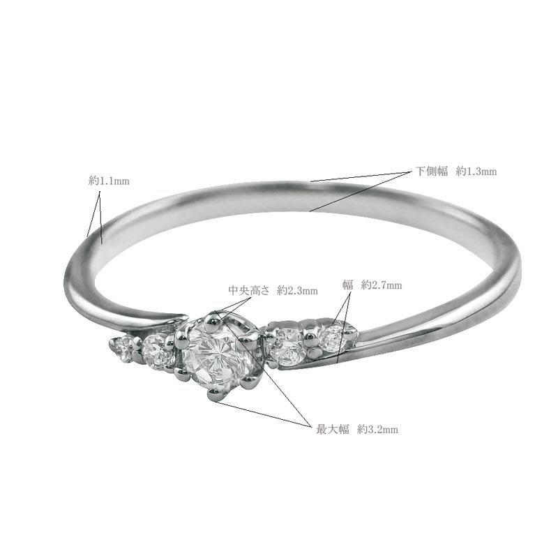 指輪 レディース ピンキーリング ダイヤモンド リング 18金 ファイブストーン 5石 婚約指輪  文字入れ可能 1号〜 注文製作 プレゼント ギフト 受注 爆買の画像