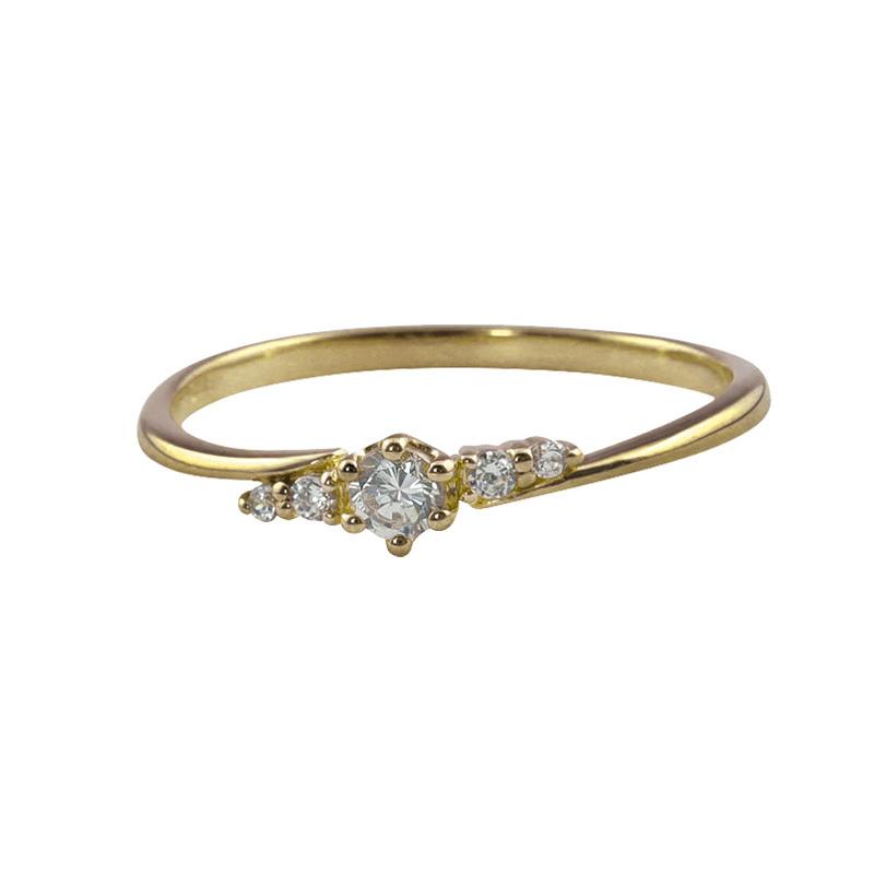 指輪 レディース ピンキーリング ダイヤモンドリング 10金 ファイブストーン 5石 婚約指輪  文字入れ可能 1号〜 選べるサイズ 注文製作 プレゼント 受注 爆買の画像