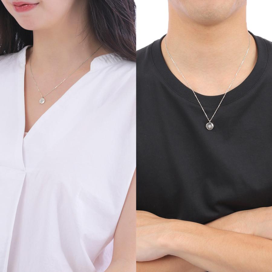 Jewelry i（ジュエリーアイ） ペアネックレス プラチナ 太陽 モチーフ