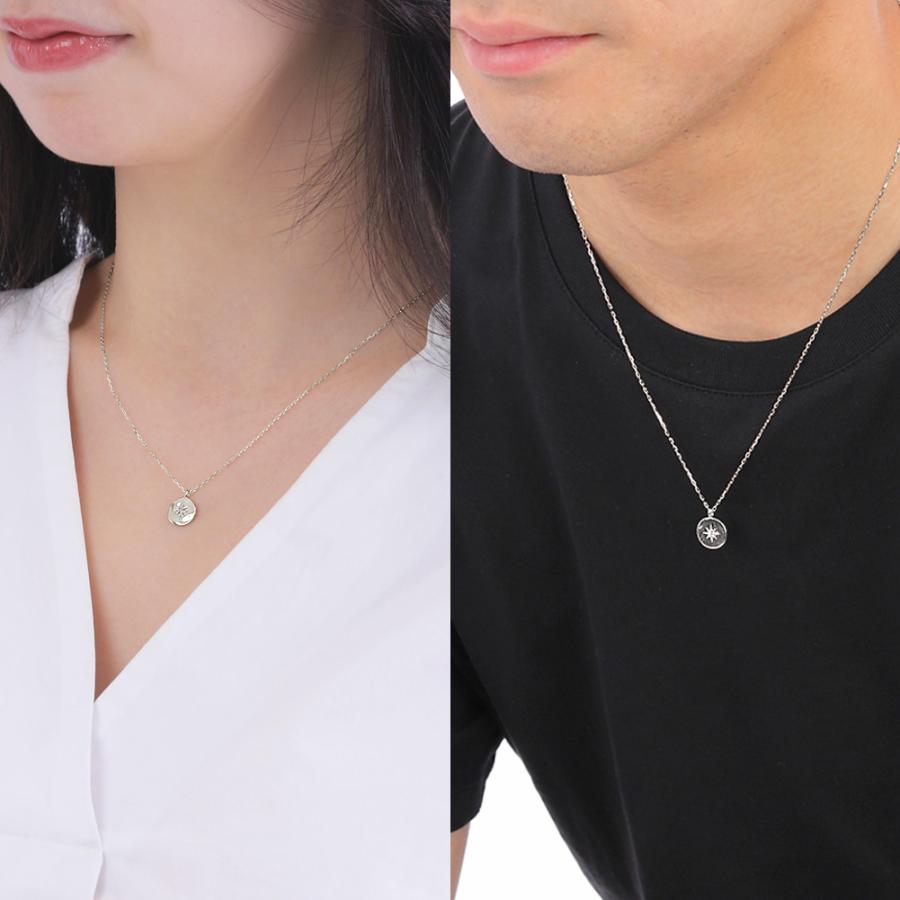 Jewelry i（ジュエリーアイ） ペアネックレス プラチナ 太陽 モチーフ
