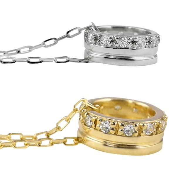 Jewelry i ペアネックレス サークル ダイヤモンド 2個セット 18 Jewelry i ペアネックレス サークル ダイヤモンド 2個セット 18