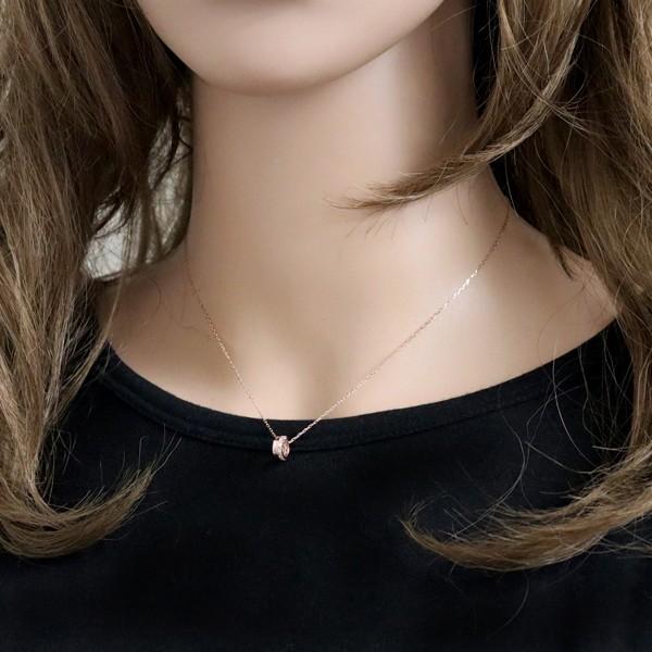 Jewelry i ペアネックレス サークル ダイヤモンド 2個セット 18 Jewelry i ペアネックレス サークル ダイヤモンド 2個セット 18