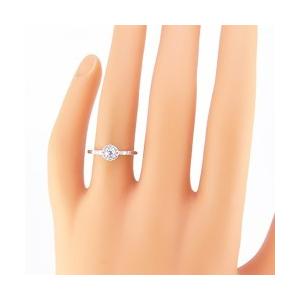 指輪 レディース ピンキーリング 指輪 ダイヤモンドリング 取り巻き リング プラチナ 19石 0.17ct Pt900 婚約指輪  フラワー 受注製作 ギフト 受注 爆買の画像