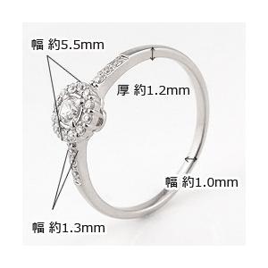指輪 レディース ピンキーリング 指輪 ダイヤモンドリング 取り巻き リング プラチナ 19石 0.17ct Pt900 婚約指輪  フラワー 受注製作 ギフト 受注 爆買の画像