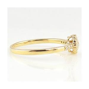 指輪 レディース ピンキーリング 取り巻き リング 18金 ダイヤモンド リング 19石 0.17ct K18 ゴールド 婚約指輪  フラワー 受注製作 ギフト 受注 爆買の画像
