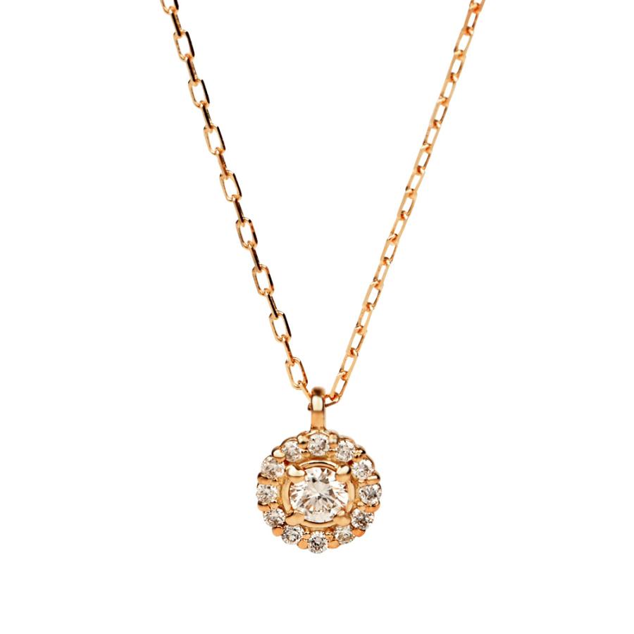 取り巻き ダイヤモンド 10金 ネックレス レディース 13石 花 フラワー ペンダント 豪華 ゴールド K10 ゴールド 注文製作 プレゼント ギフト 受注 爆買の画像