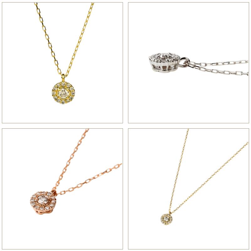 取り巻き ダイヤモンド 10金 ネックレス レディース 13石 花 フラワー ペンダント 豪華 ゴールド K10 ゴールド 注文製作 プレゼント ギフト 受注 爆買の画像