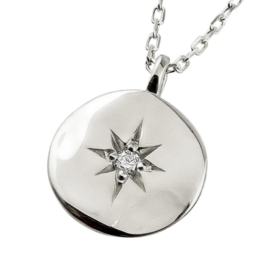 Jewelry i ネックレス プラチナ 太陽 モチーフ 一粒ダイヤモンド