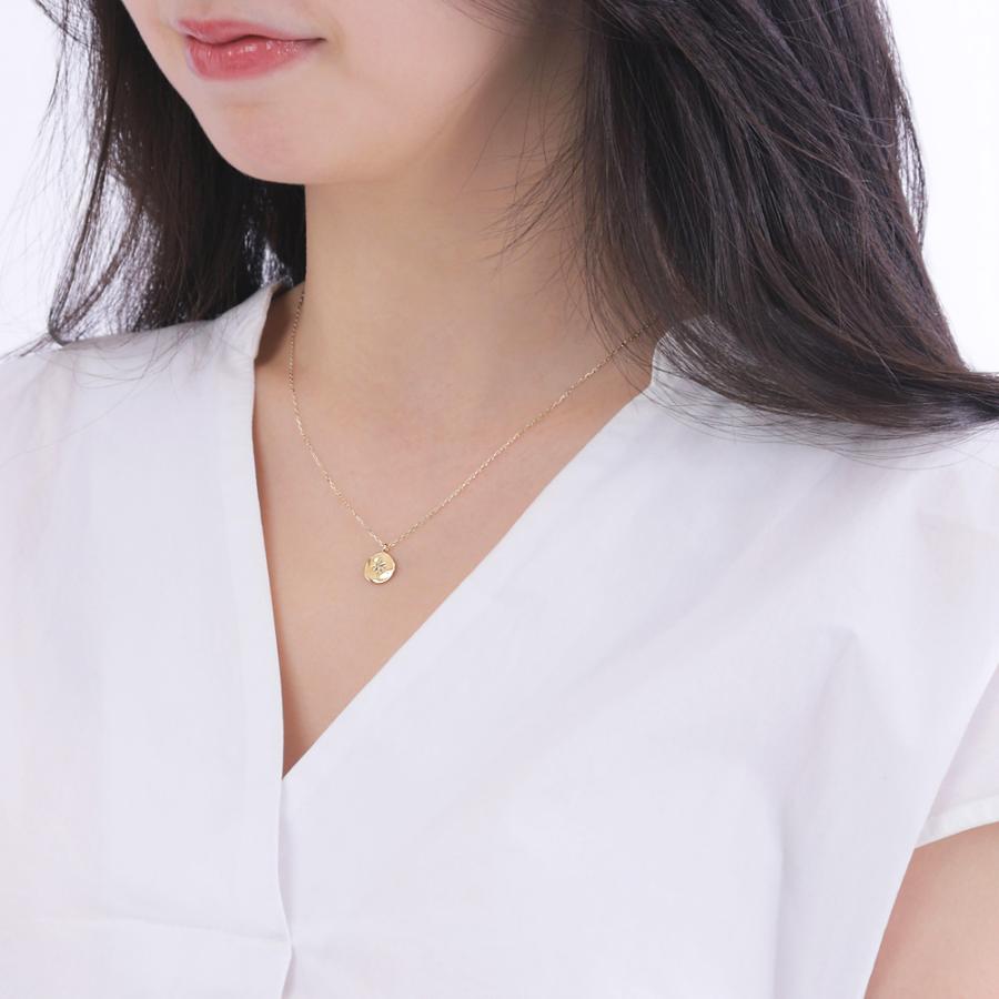 Jewelry i（ジュエリーアイ） ネックレス 18金 太陽 モチーフ 一粒