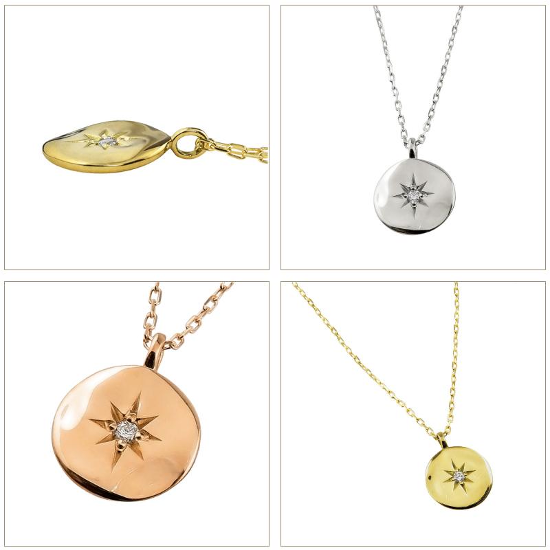 Jewelry i ネックレス レディース 18金 太陽 モチーフ 一粒